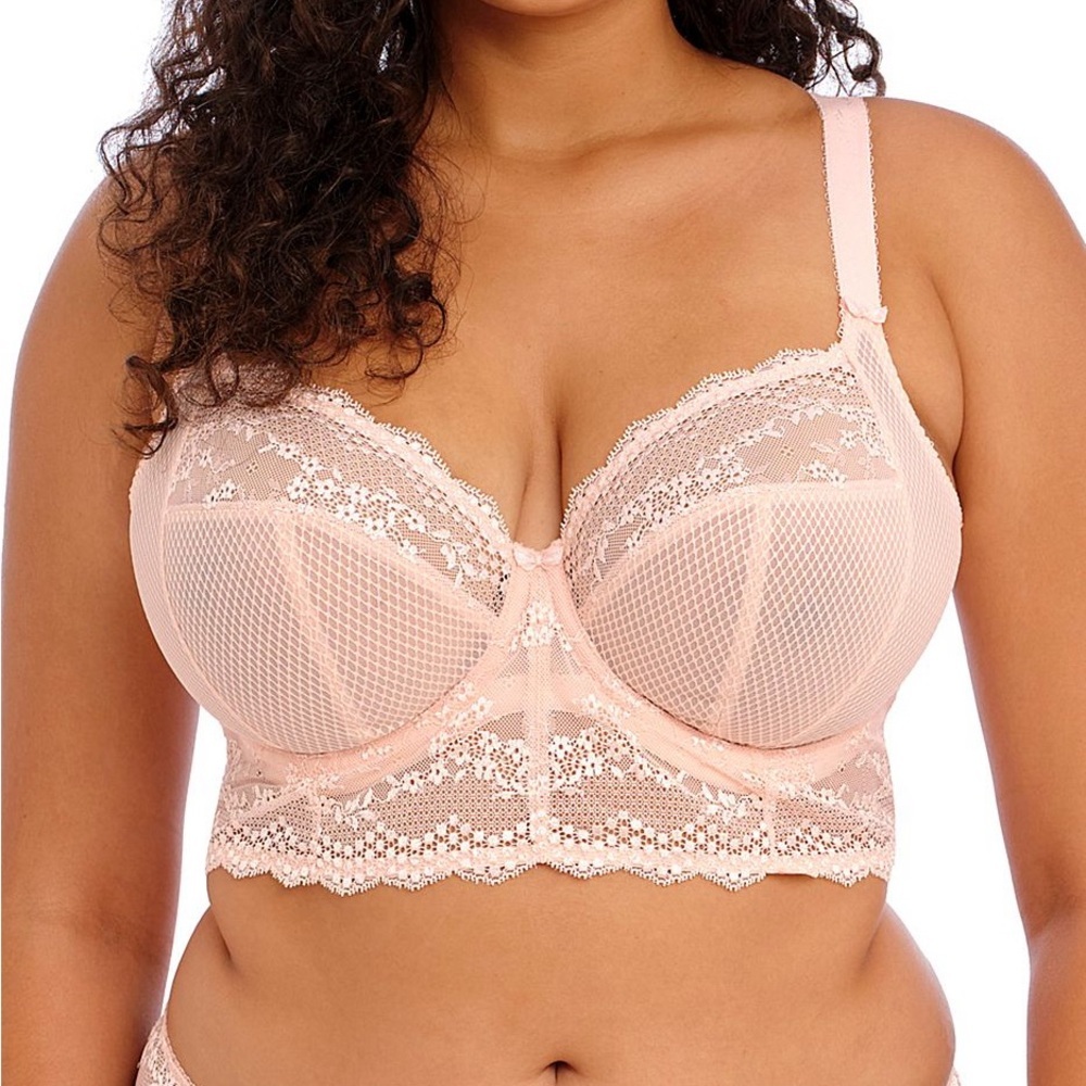 Elomi Charley Underwire Plunge Longline Bra in Ballet Pink